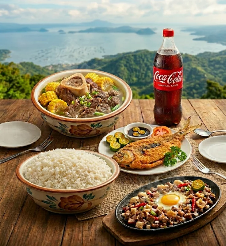 BF 2: Bulalo, Rice, Coke, Breaded Bangus, P Sisig