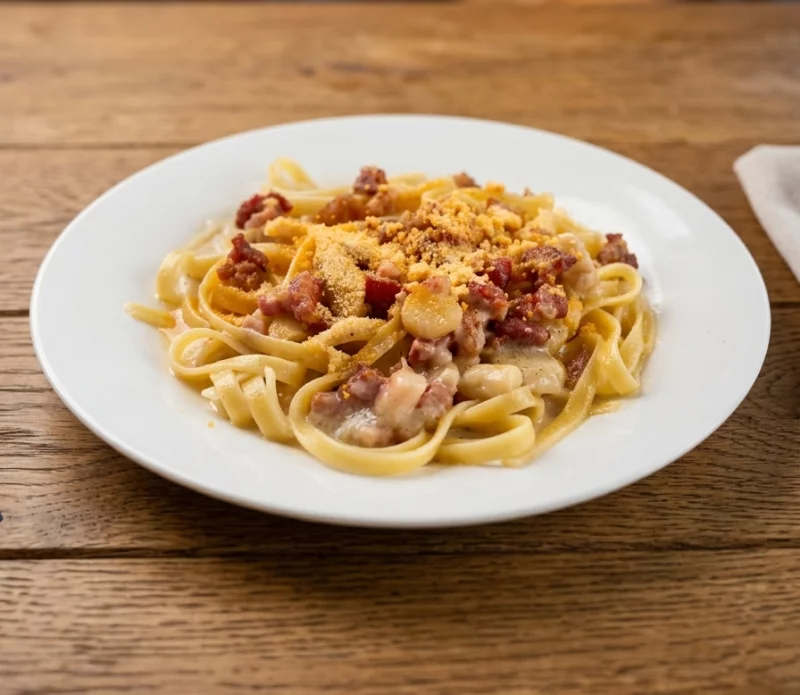 Carbonara with Smoked Bacon Solo