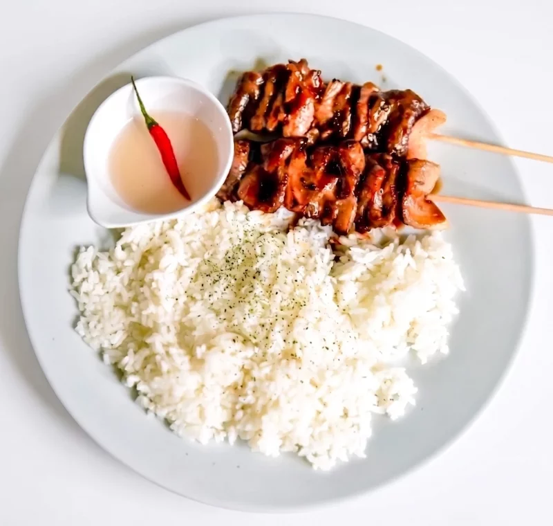2pcs Pork BBQ w/ Rice